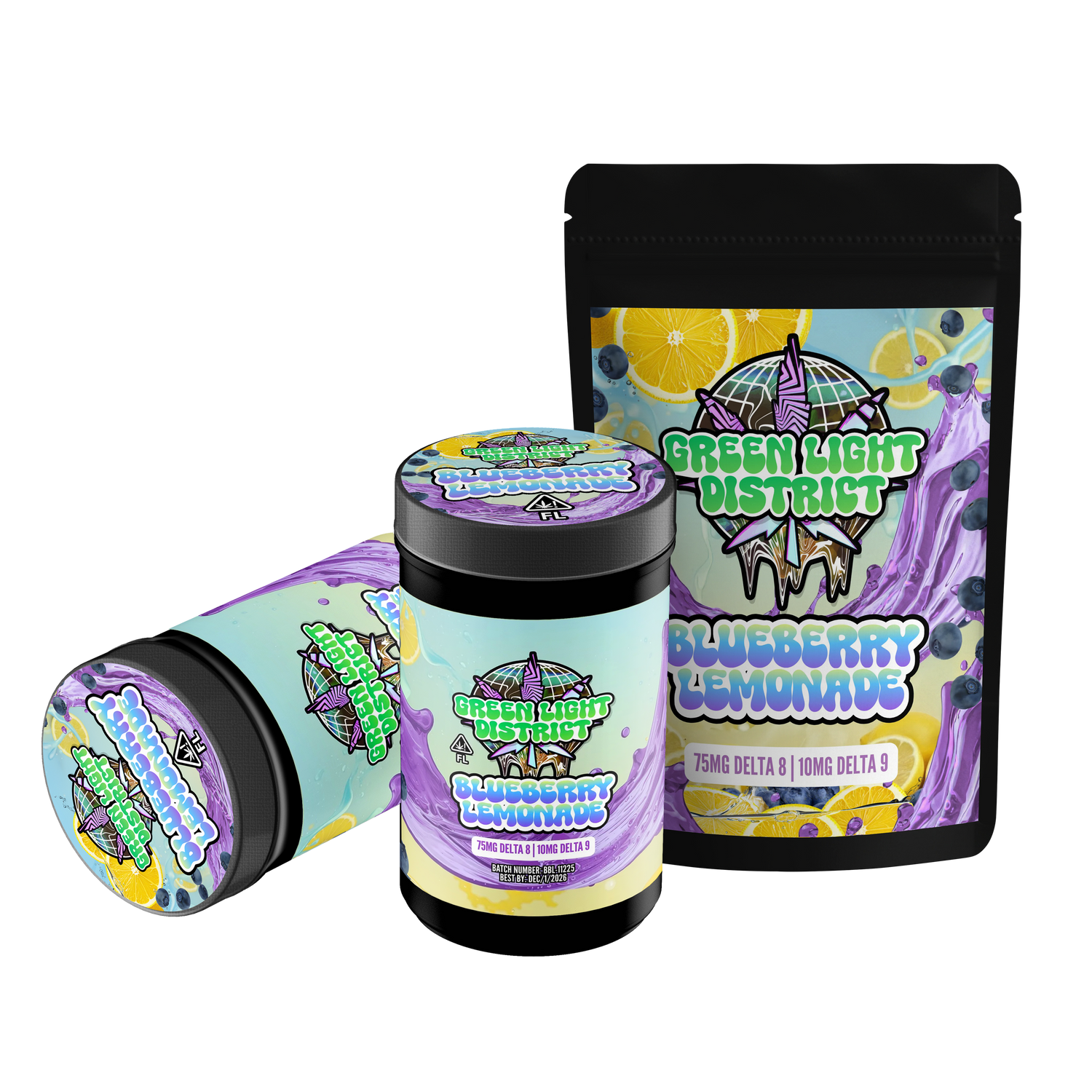 Blueberry Lemonade - 10ct - 75mg D8 | 10mg D9