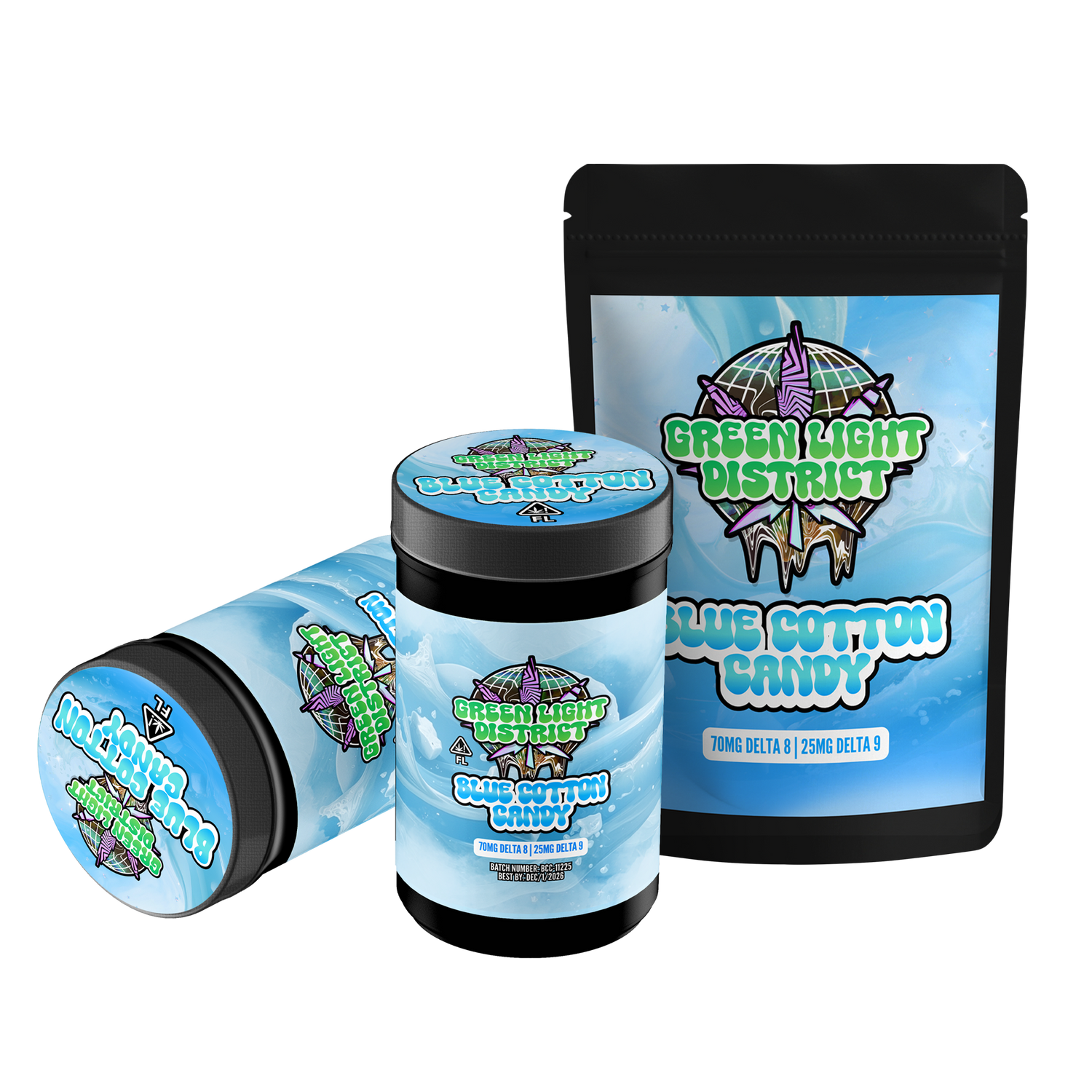 Blue Cotton Candy - 5ct - 70mg D8 | 25mg D9