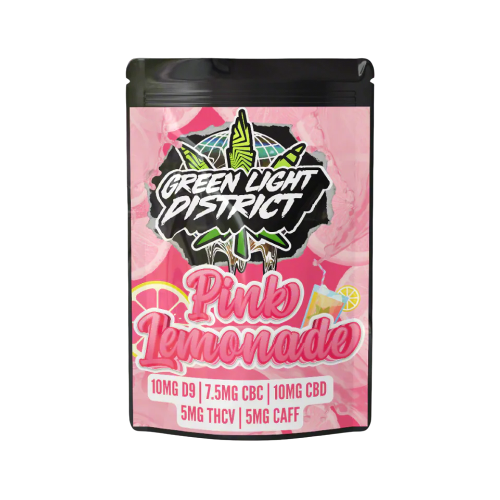 Pink Lemonade Gummies - 10ct - 10mg D9 - 7.5mg CBC - 10mg CBD - 5mg THCV - 5MG Caffeine