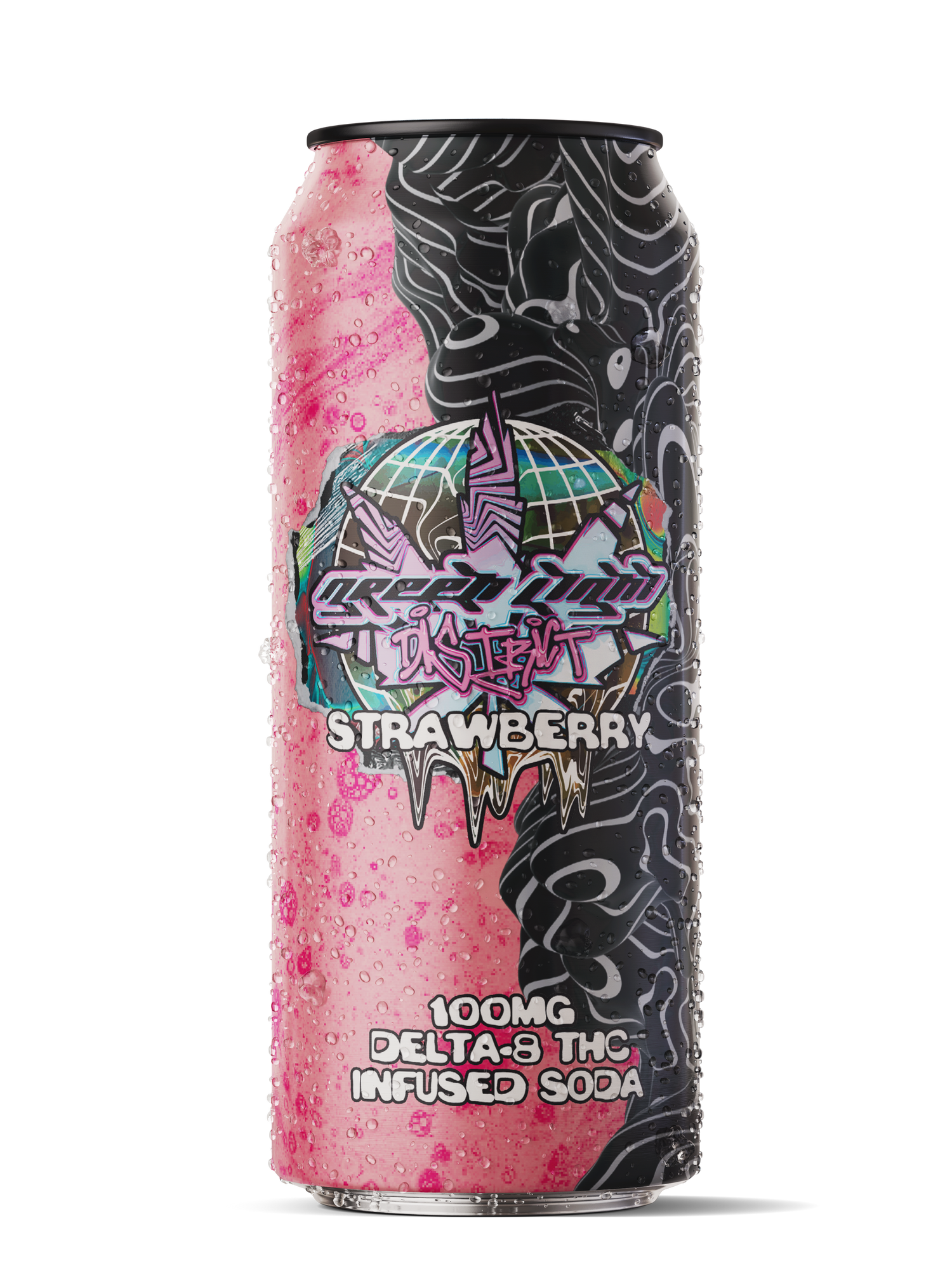 Strawberry Kickback - Delta 8 Infused Soda