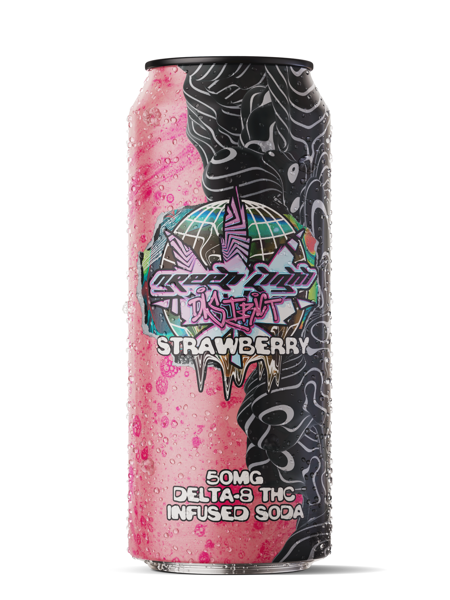 Strawberry Kickback - Delta 8 Infused Soda
