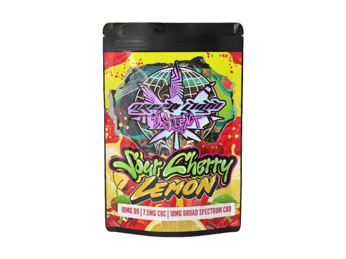 Sour Cherry Lemon Gummies - 10ct - 10mg D9 - 7.5mg CBC - 10mg Broad Spectrum CBD