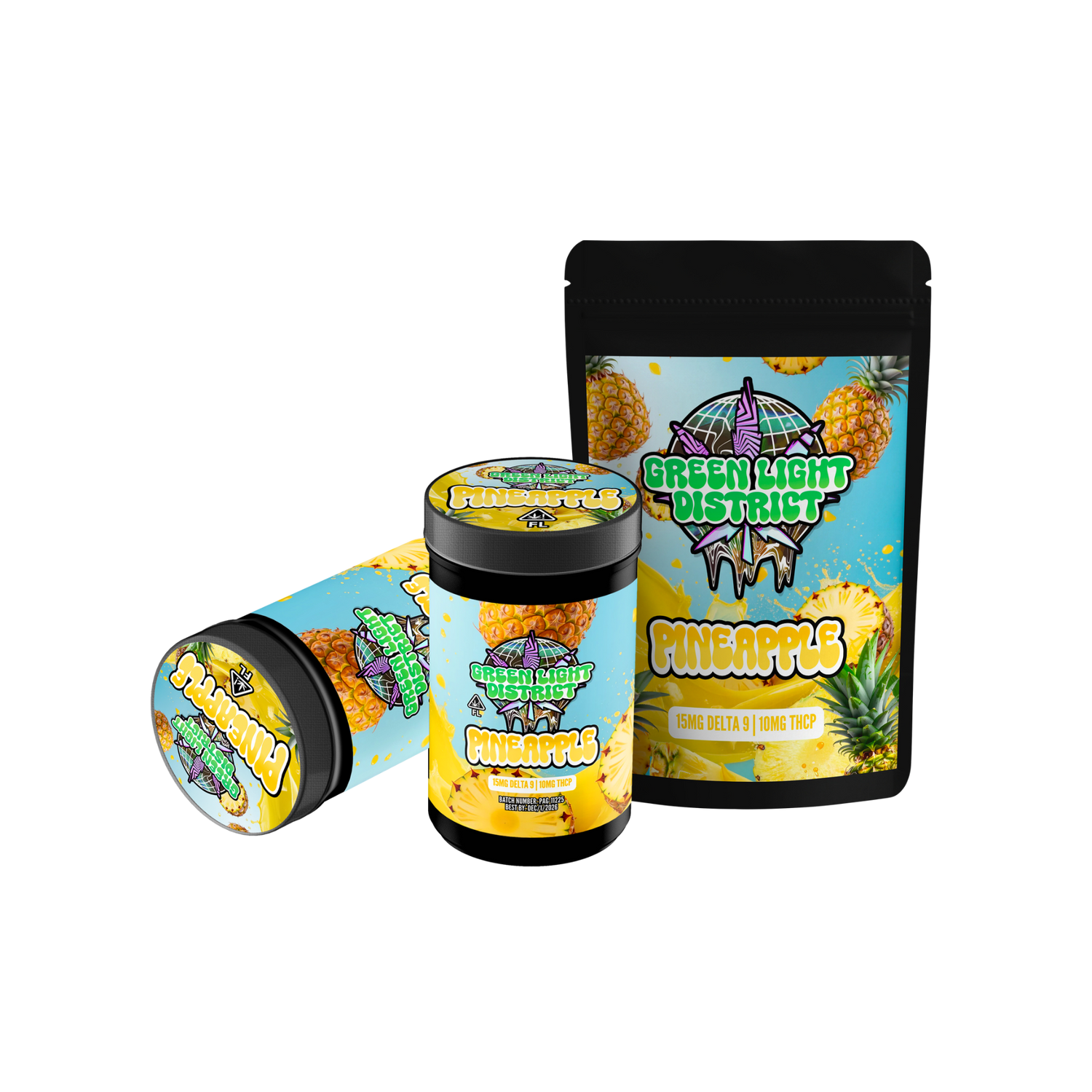 Pineapple - 5ct - 15mg D9 | 10mg THCP