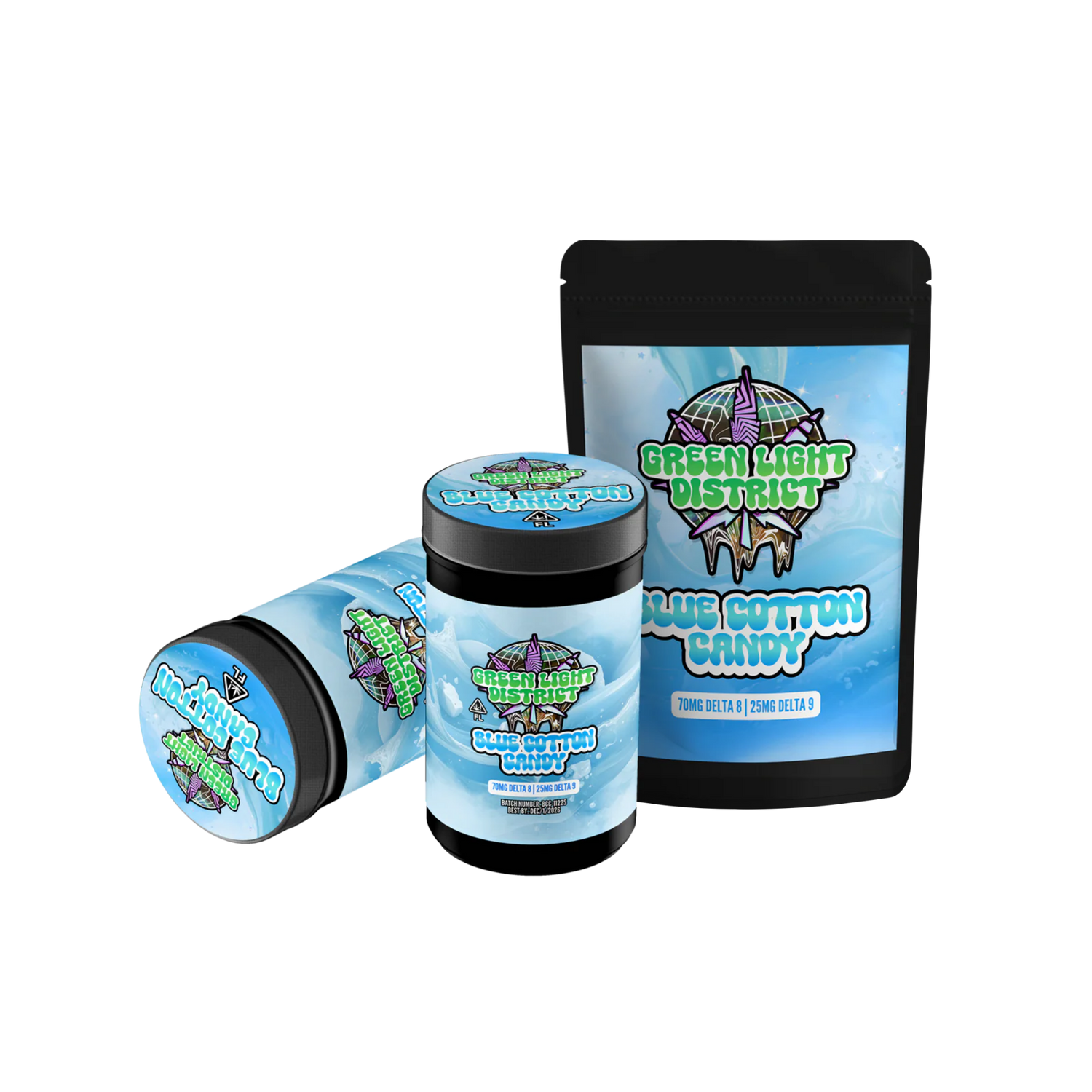 Blue Cotton Candy - 5ct - 70mg D8 | 25mg D9